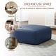 preview thumbnail 55 of 62, Elliot 22"/ 35"/ 43" W Modern Rectangular Genuine Leather Ottoman