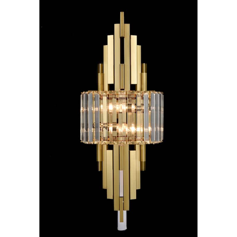 Umbria Modern Brass Large Wall Sconce 2-Light
