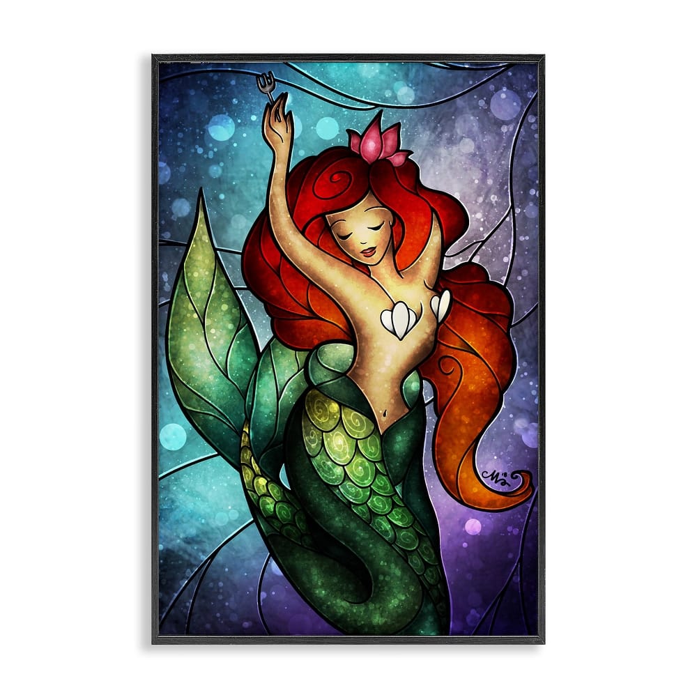 Stupell Undersea Dreaming Mermaid Framed Giclee Art Design By Mandie Manzano