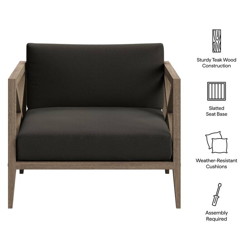 Northlake Outdoor Patio Teak Armchair