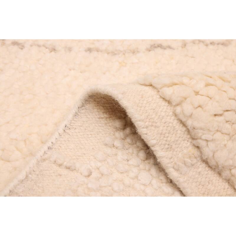 ECARPETGALLERY Hand-knotted Looma Cream Wool Rug - 8'1 x 10'3