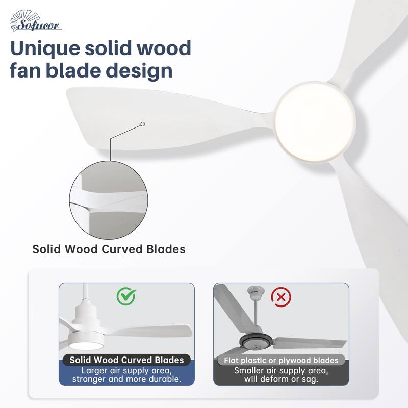 Modern Ceiling Fan With Light Smart Life APP Remote Control Timer For Alexa Google Bedroom Farmhouse