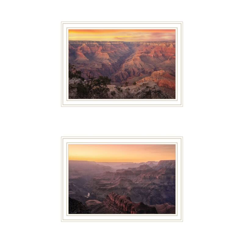 Trendy Decor 4U "Colors of the Grand Canyon" Printed Framed Wall Art by Martin Podt - White - 20 x 14
