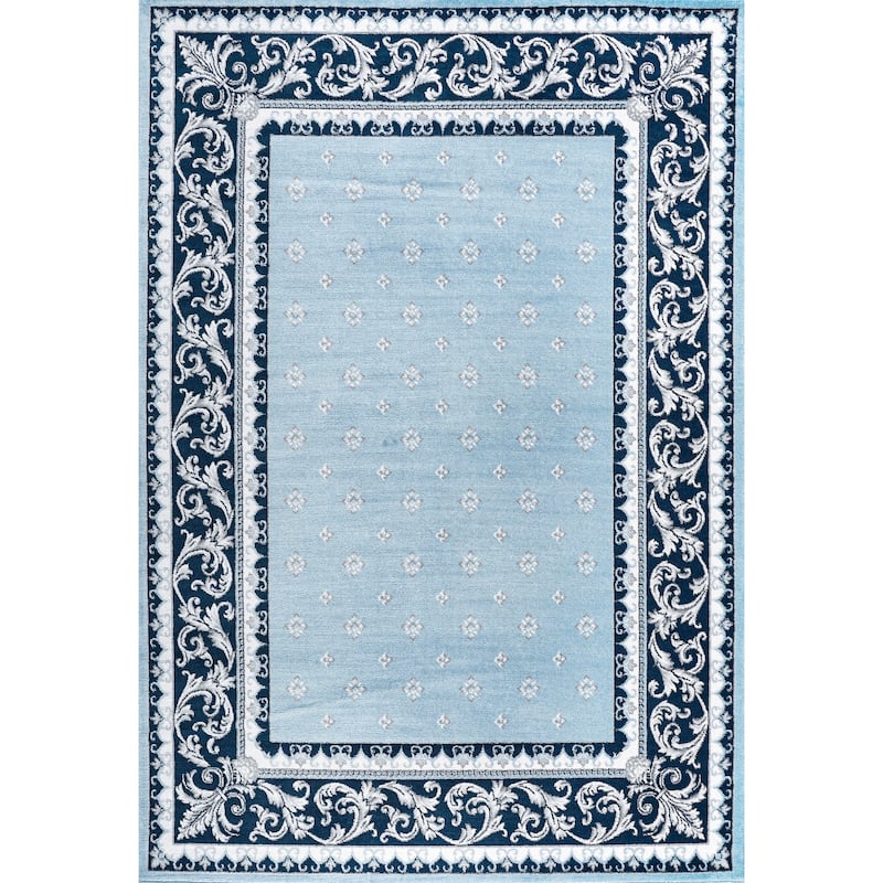 JONATHAN Y Marrakesh French Border Area Rug - 8 X 10 - Blue/Navy