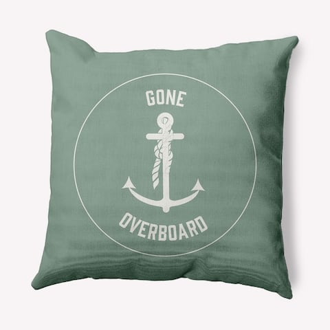 Gone Forever Overboard Nautical Decorative Indoor Pillow