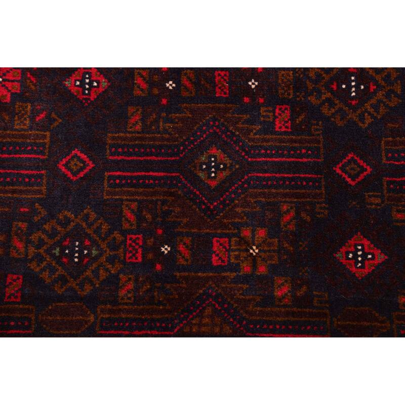 ECARPETGALLERY Hand-knotted Teimani Dark Navy Wool Rug - 3'7 x 6'1