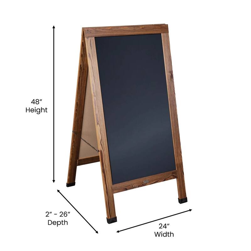 Wood A-Frame Magnetic Chalkboard Set-Markers, Stencils, and Magnets