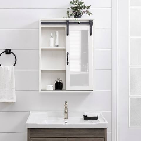 Middlebrook Designs Sliding Mirror Door Vanity Cabinet