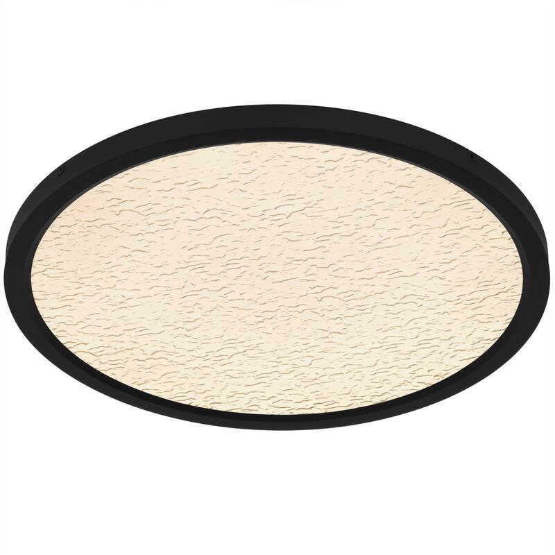 Outskirts Integrated LED Earth Black Flush Mount with CCT Switch