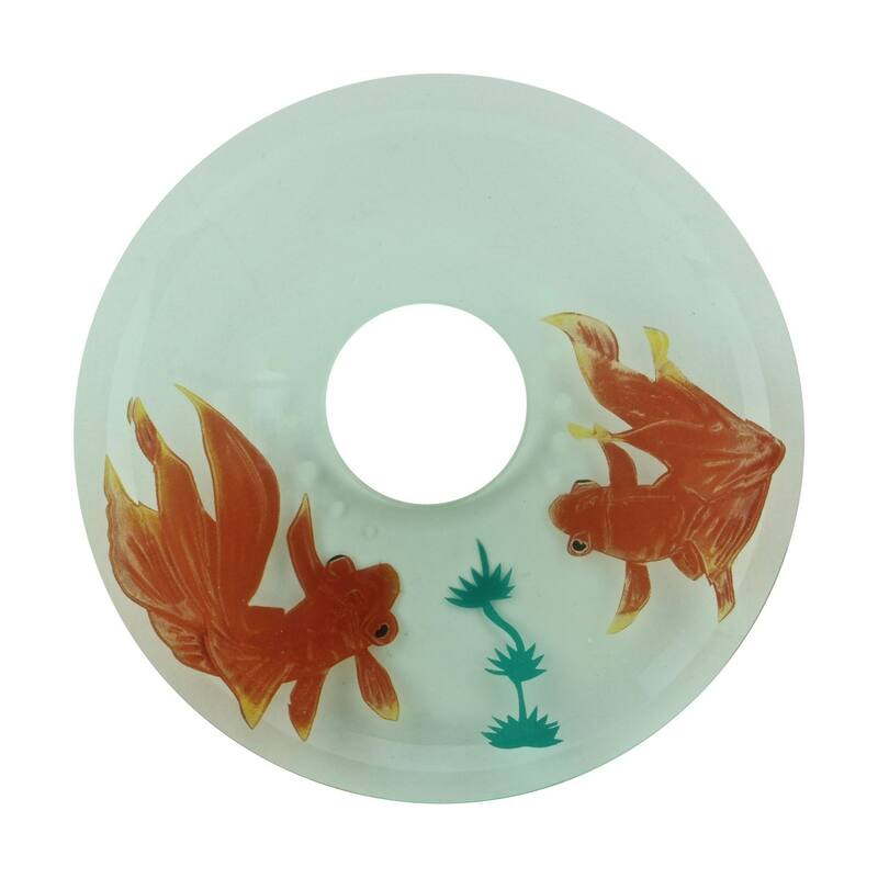 Glass Waterfall Faucet Disc Replacement Part with Koi Fish Design Renovators Supply