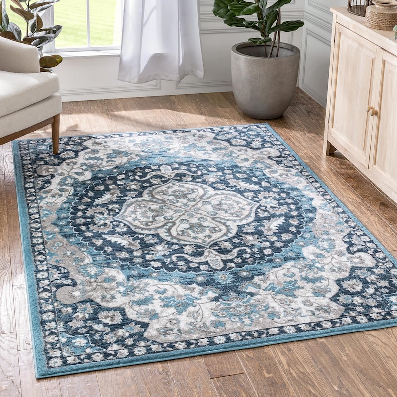 Well Woven Dulcet Granada Oriental Medallion Persian Vintage Area Rug