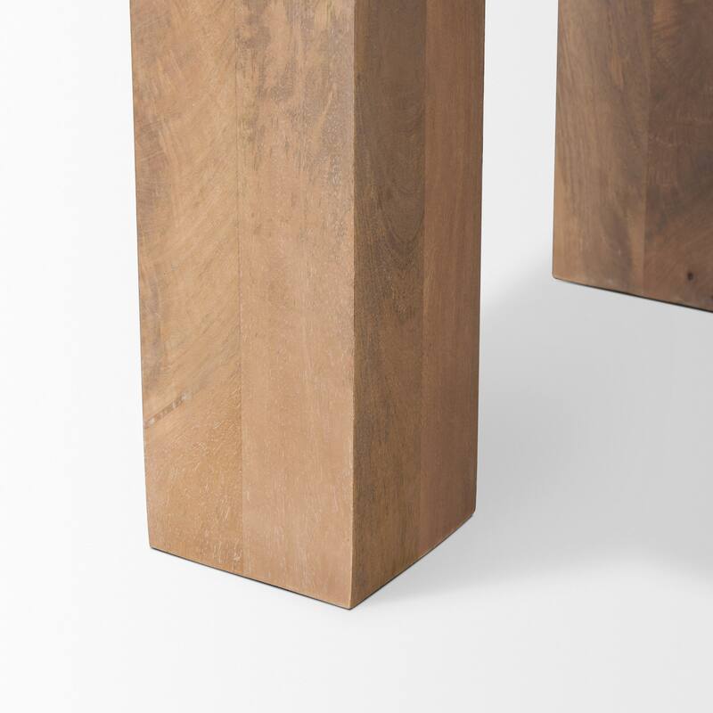 Beth Light Brown Wood Square Accent Table - 23.0L x 23.0W x 22.0H