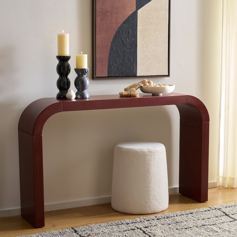 SAFAVIEH Jeanetta Curved Console Table - 52" W x 12" D x 31" H - 52"W x 12"D x 31"H