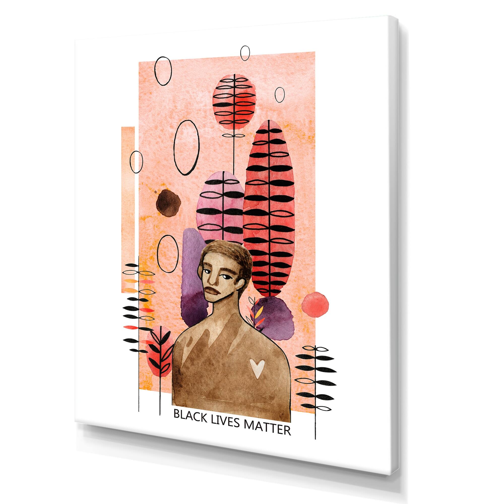 Designart "African American Man In Modern Futuristic Style" Americana