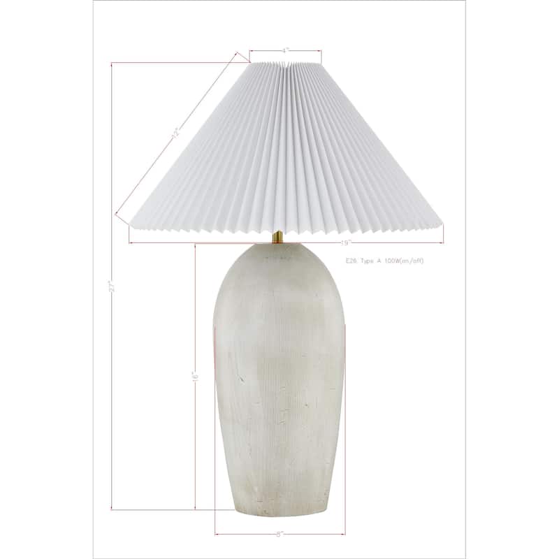 Calhoun 27" Table Lamp with Linen Shade, Off-White (Set of 2)