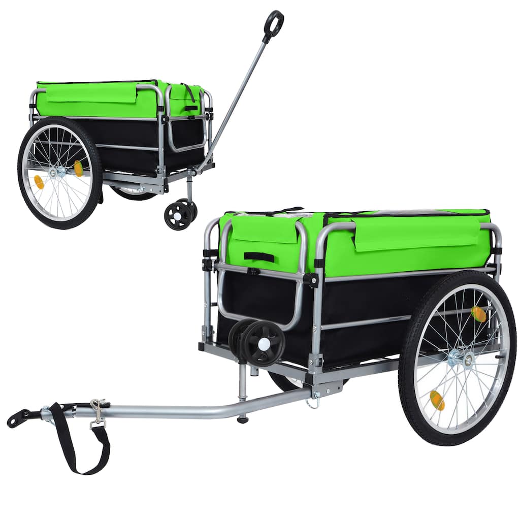 Bike Cargo Trailer, Luggage Cart, Heavy Duty 220 lbs Bicycle Wagon Cart, 20" Whee, l Folding Groceries Hauler with Hitch System