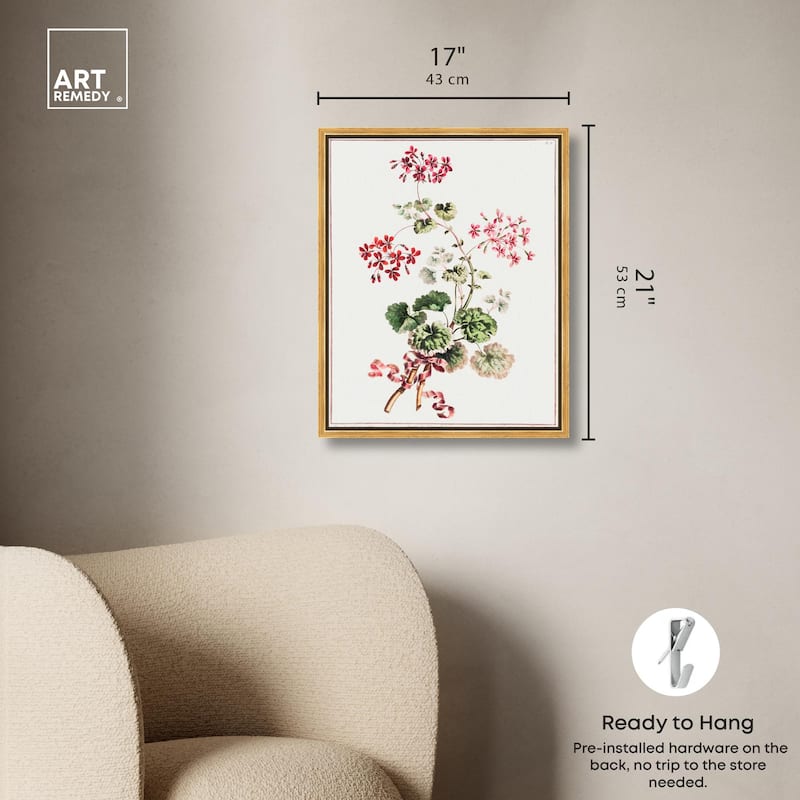 Carlet Variegated Geranium 1801 Canvas by Art Remedy