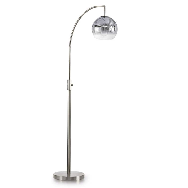 Metro 68"H Glass Globe One Light LED Dimmable Floor Lamp with LED Vintage Bulb