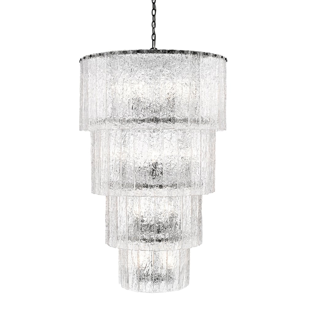Z-Lite 1943-48 Glacier 18 Light 31" Wide Waterfall Chandelier