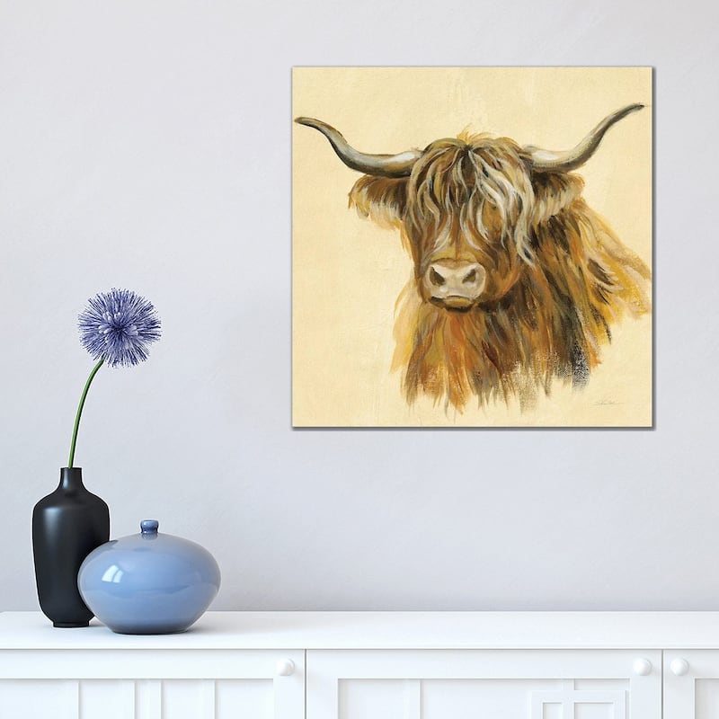 iCanvas "Highland Animal Cow" by Silvia Vassileva Canvas Print - 18x18x1.5