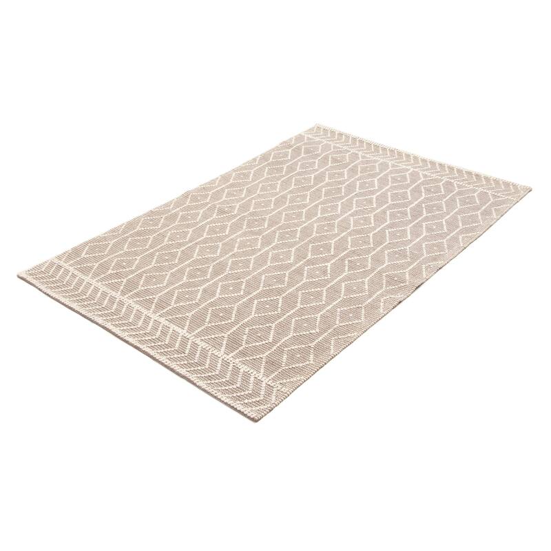 ECARPETGALLERY Braid weave Sienna Brown Wool Rug - 4'11 x 8'0