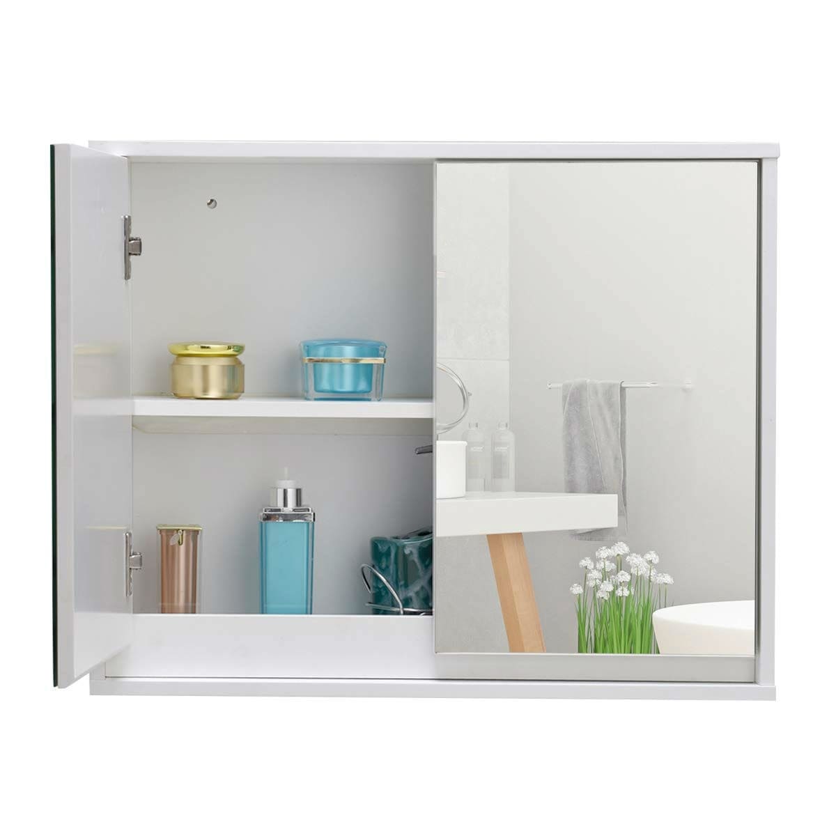 Shop Modern 22 X 18 Inch Bathroom Wall Mirror Medicine Cabinet On Sale Overstock 29084504
