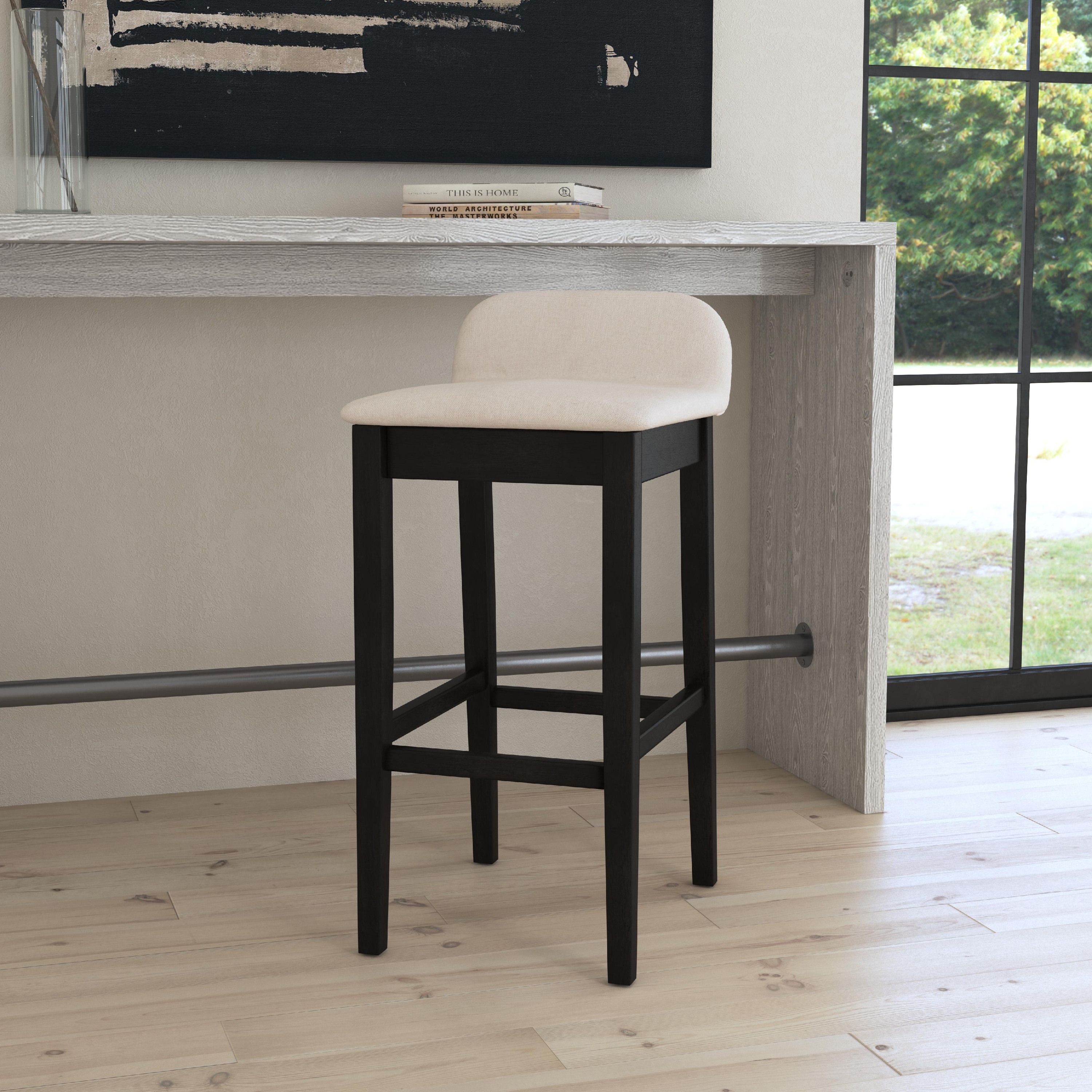 Hillsdale Furniture Maydena Black Wood Stool