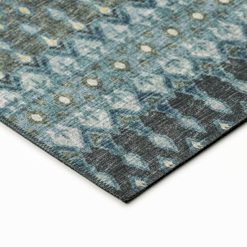 Machine Washable Indoor/ Outdoor Addison Bravado Geometric Ikat Rug