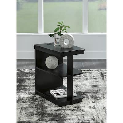 Signature Design by Ashley Winbardi Black Chairside End Table - 16"W x 21"D x 24"H