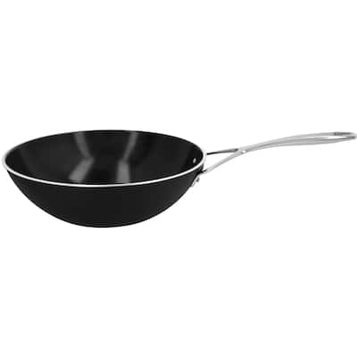 Demeyere AluPro Ceramic 12-inch Aluminum Nonstick Wok - Black - 5-qt