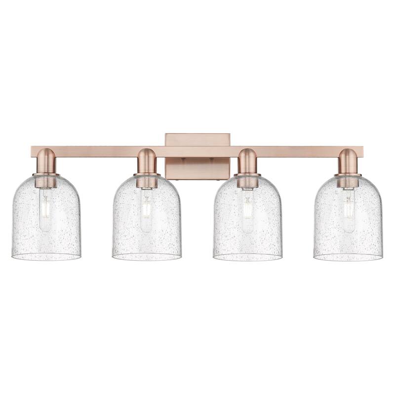 Innovations Lighting Endless Possibilities Arcadia - Bella - 4 Light 33" Bath Vanity Light - Antique Copper/Seedy