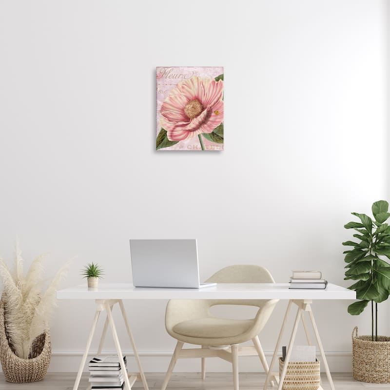 Stupell French Flower & Ladybug Canvas Wall Art Design By Sasha