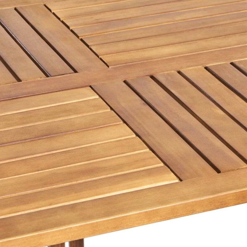 Outdoor 59 Inch Rectangular Solid Wood table Dining table,Teak Finish