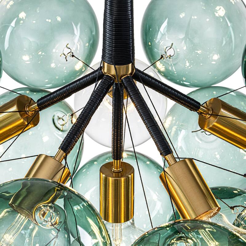 6-Light Bold Modern Gradient Glass Cluster Bubble Chandelier - 24.8 in