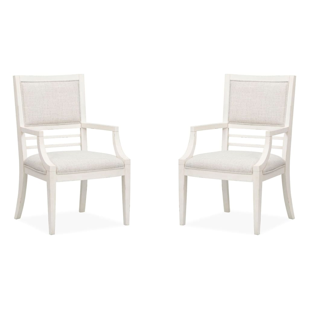 Salt Life Home Echo Isles Sea Pearl And Driftwood Upholstered Arm Chair Two Pack - 23.5''W x 25.13''D x 38''H