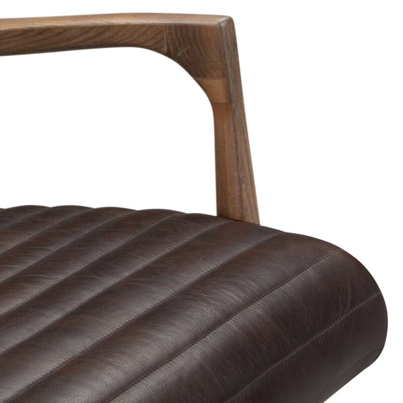 Poly & Bark Rowan Lounge Chair - Full Grain Genuine Italian Leather (Set of 2)