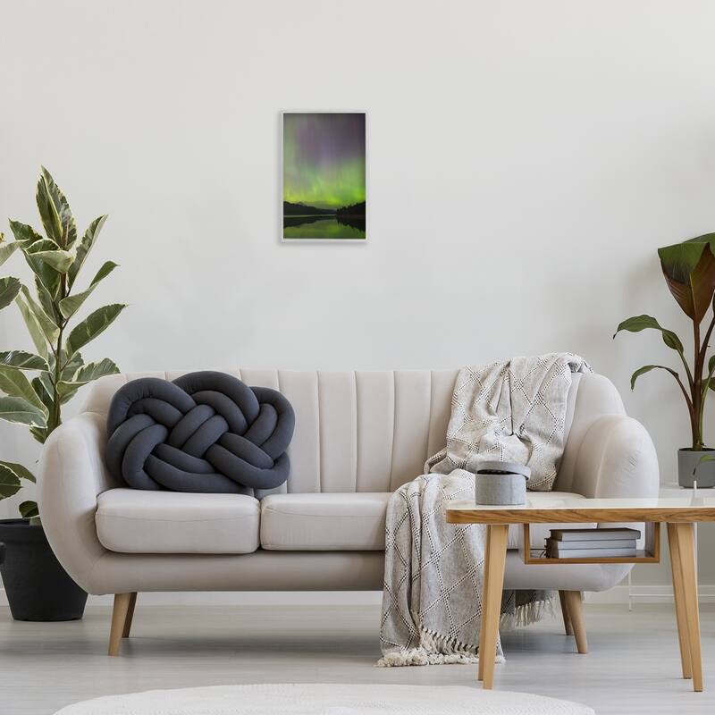 Stupell Green Aurora Landscape Framed Giclee Art Design By Nancy Crowell