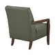 preview thumbnail 46 of 71, Leland Leather Match Accent Chair