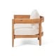 preview thumbnail 7 of 10, Brooklyn Outdoor Acacia Wood Club Chair with Cushions (Set of 2) by Christopher Knight Home