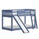 preview thumbnail 16 of 18, Kids Bunk Bed Twin Over Twin with Slide and Stairs, Heavy Duty Solid Wood Twin Bunk Beds