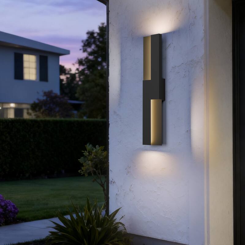 Modern 36W Black Integrated LED Outdoor/Indoor Wall Sconce 23.6inch