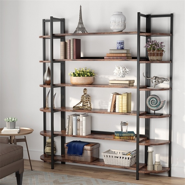 Triple Wide 6-Tier Bookshelves Bookcase Display Shelves. Opens flyout.