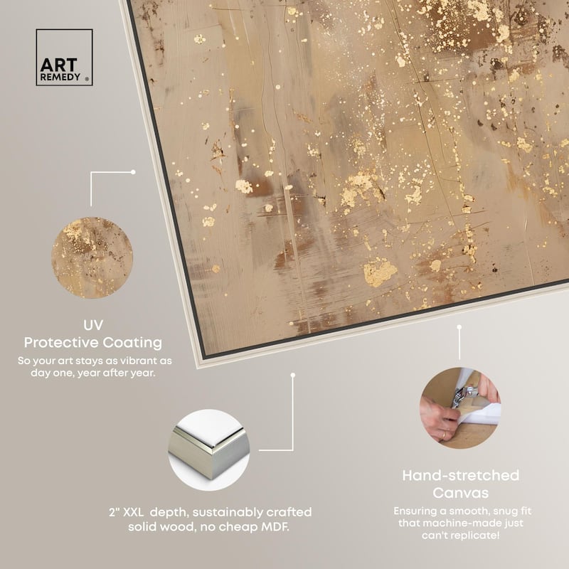 Gilded Dust Canvas by Art Remedy