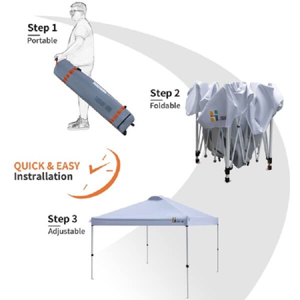 10x10 Pop Up Canopy,Portable Folding Instant Canopy Tent with Roller