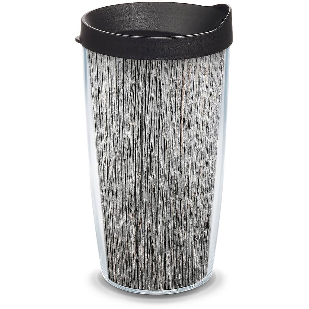 Tervis Gray Wood Grain Made in USA Double Walled Insulated Travel Tumbler, Classic