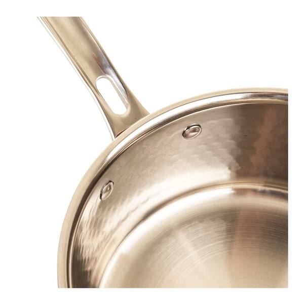 Viking Copper Clad 3 Ply Hammered 10 Piece Cookware Set On Sale Overstock 32649359 Shop for viking hard anodized nonstick cookware sets at cutlery and more. viking copper clad 3 ply hammered 10