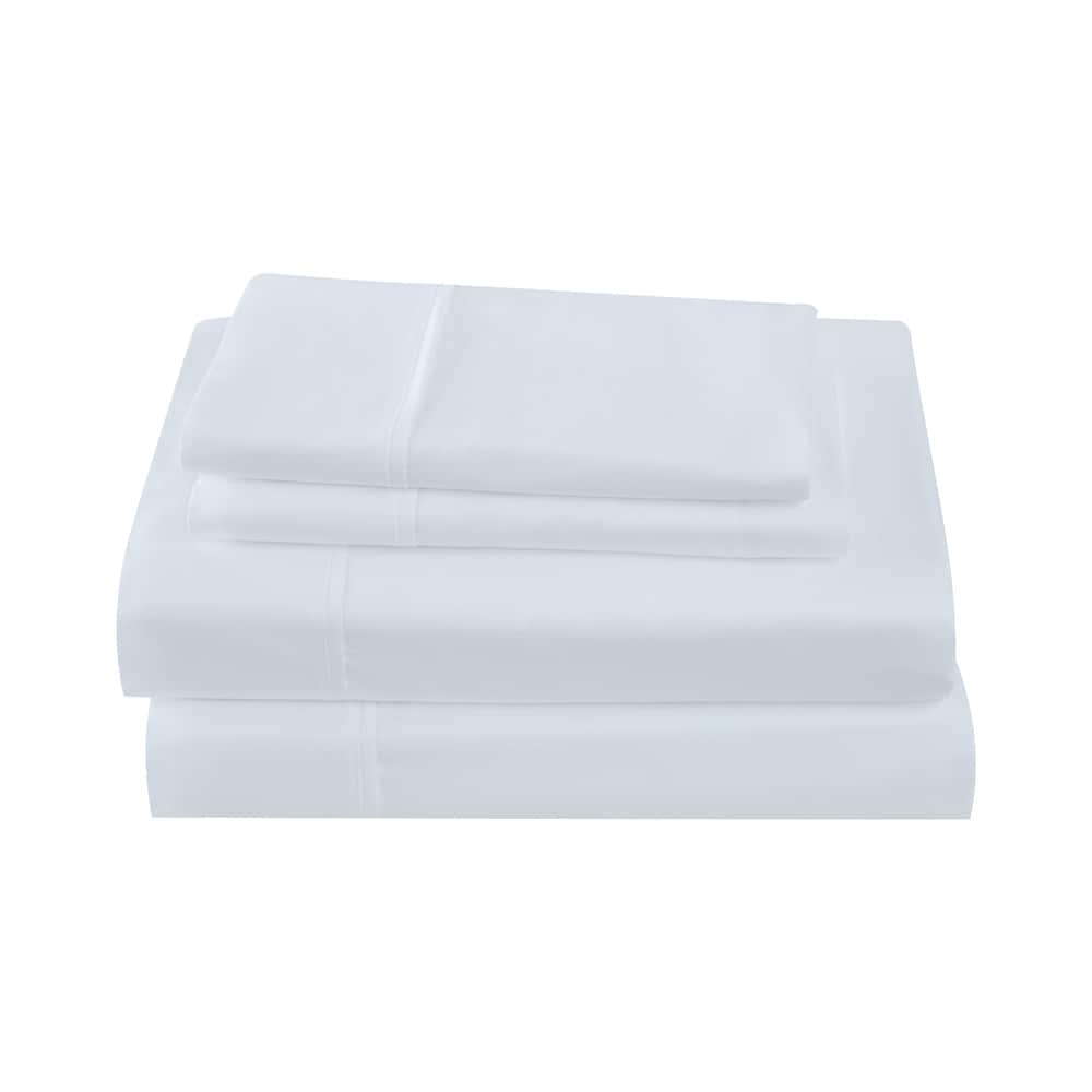 Brooklyn Loom Solid Cotton Percale Bed Sheet Set