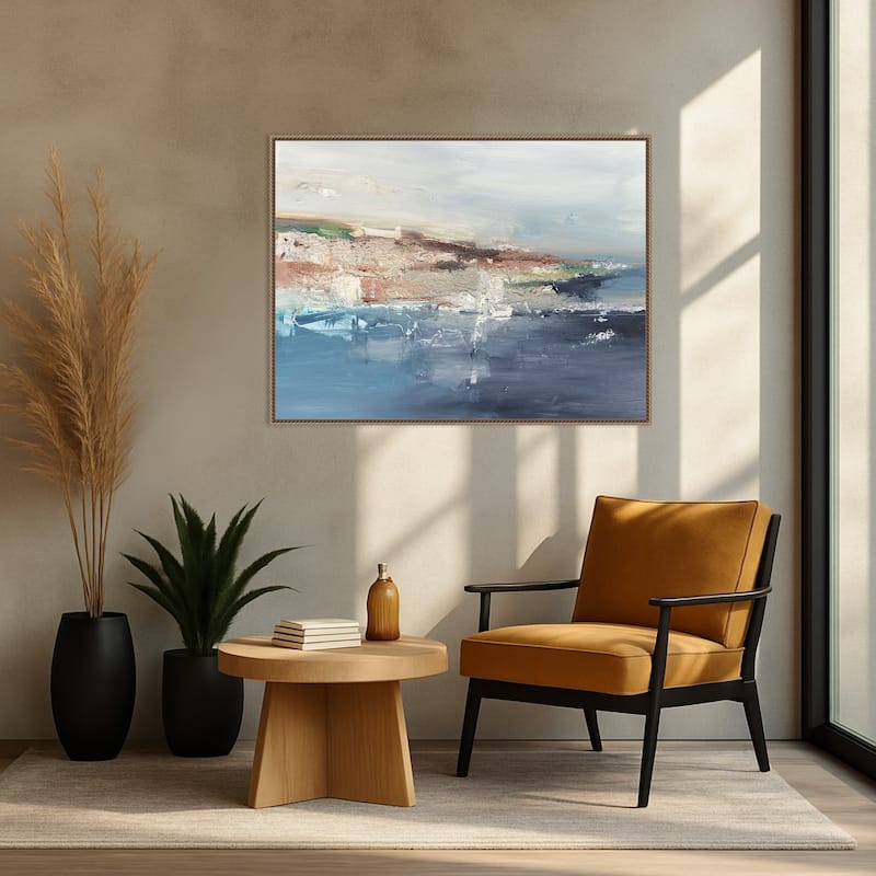 European Coastal Abstract No. 1 by Ethan Harper Framed Canvas Wall Art Print