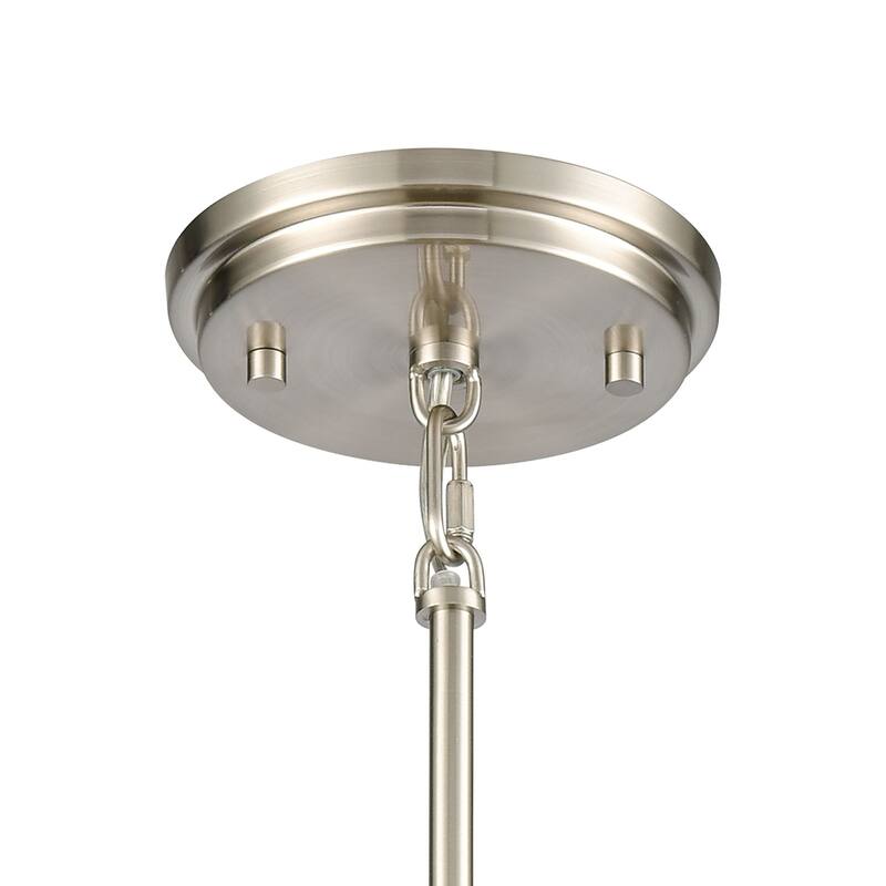 Dawson 4-inch Wide 1-Light Mini Pendant in Satin Nickel - 4in W x 4in D x 7in H