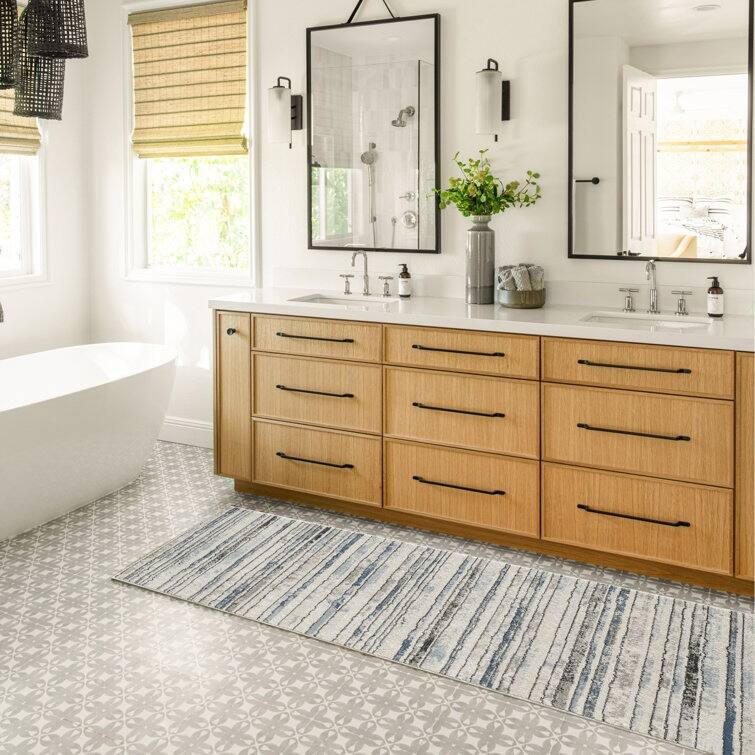 Modern Minimalist Striped Area Rug